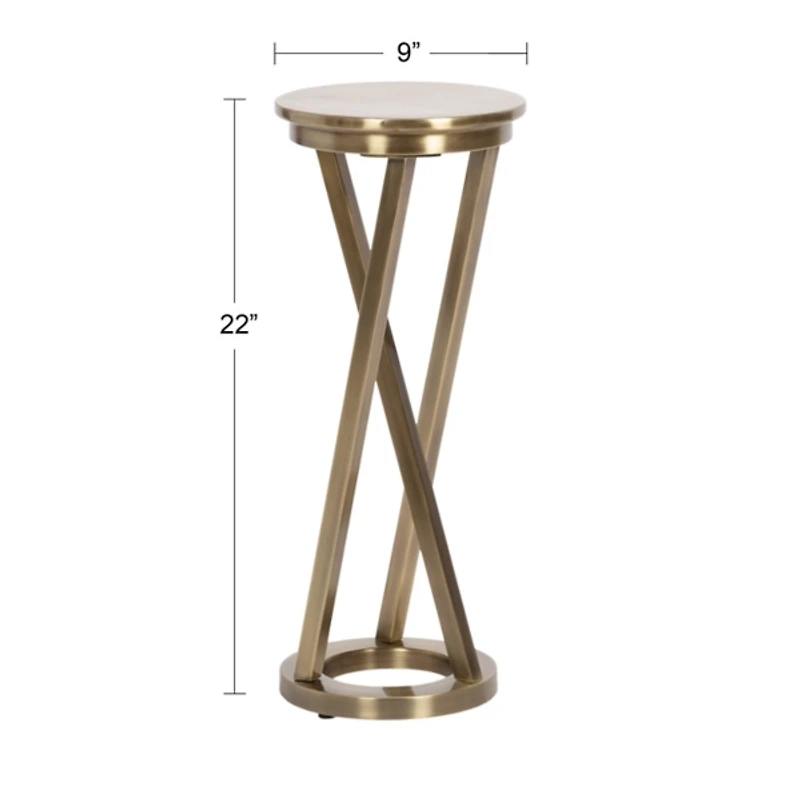 Allie Gold Metal Cocktail Table