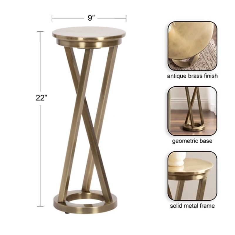 Allie Gold Metal Cocktail Table