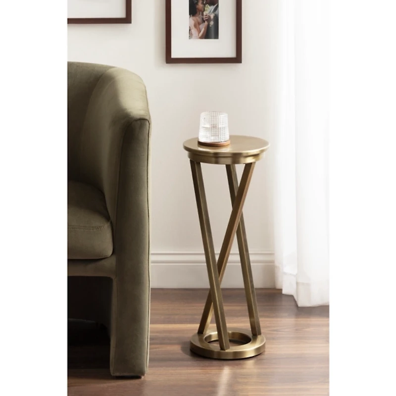 Allie Gold Metal Cocktail Table