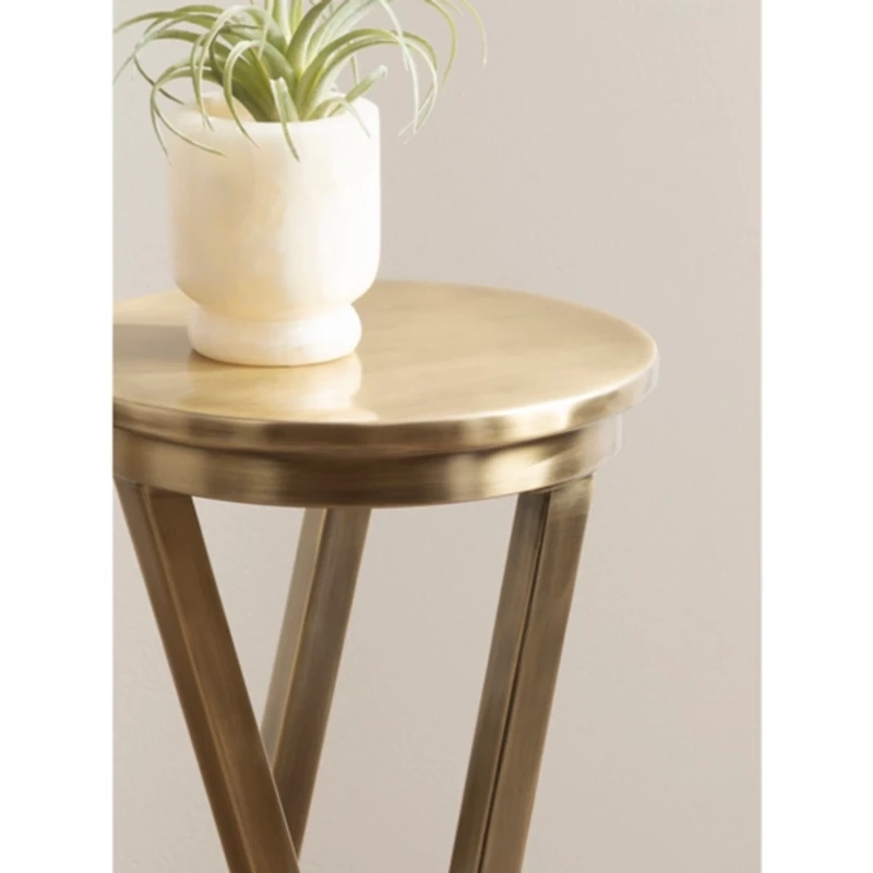 Allie Gold Metal Cocktail Table