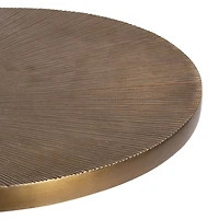 Engles Gold Metal Oval Adjustable Table