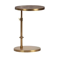 Engles Gold Metal Oval Adjustable Table
