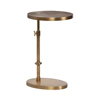 Engles Gold Metal Oval Adjustable Table