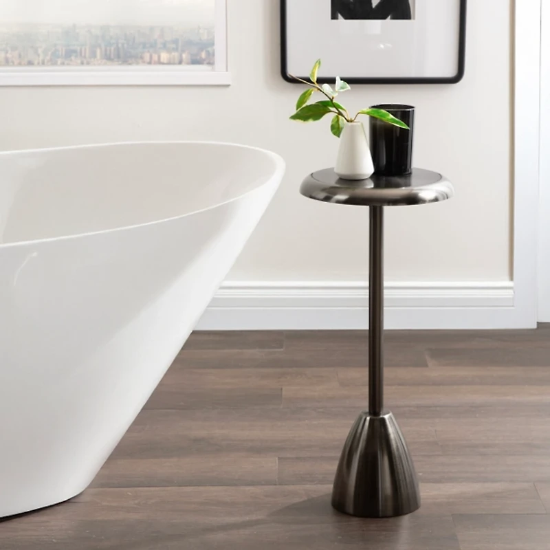 Morizet Pewter Round Cocktail Table