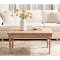 Patresa Natural Carved Wood Coffee Table