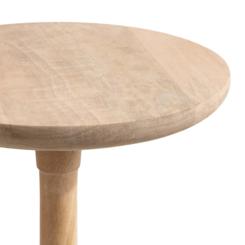 Nisha Natural Wood Scalloped Cocktail Table