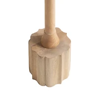 Nisha Natural Wood Scalloped Cocktail Table