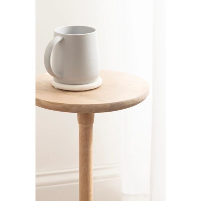 Nisha Natural Wood Scalloped Cocktail Table