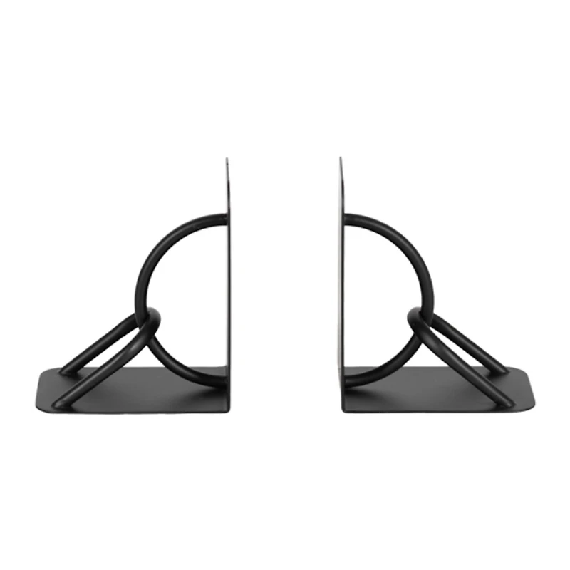 Black Metal Chain Link Bookends, Set of 2
