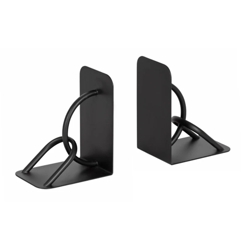 Black Metal Chain Link Bookends, Set of 2