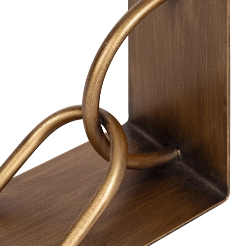 Gold Metal Chain Link Bookends, Set of 2