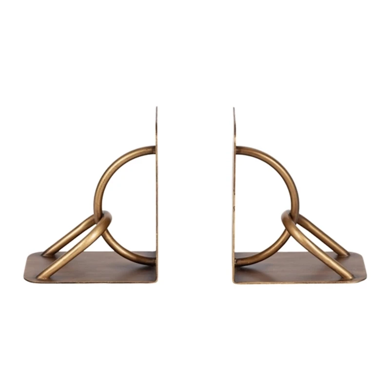 Gold Metal Chain Link Bookends, Set of 2