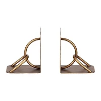 Gold Metal Chain Link Bookends, Set of 2