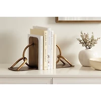 Gold Metal Chain Link Bookends, Set of 2