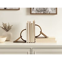 Gold Metal Chain Link Bookends, Set of 2