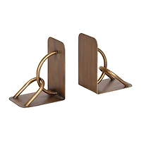 Gold Metal Chain Link Bookends, Set of 2