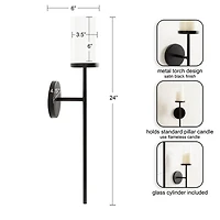 Black Metal Blaise Wall Sconce