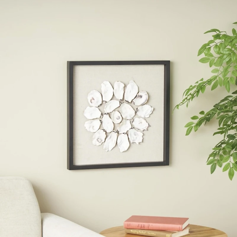 Oyster Shell Framed Wall Plaque