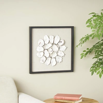 Oyster Shell Framed Wall Plaque