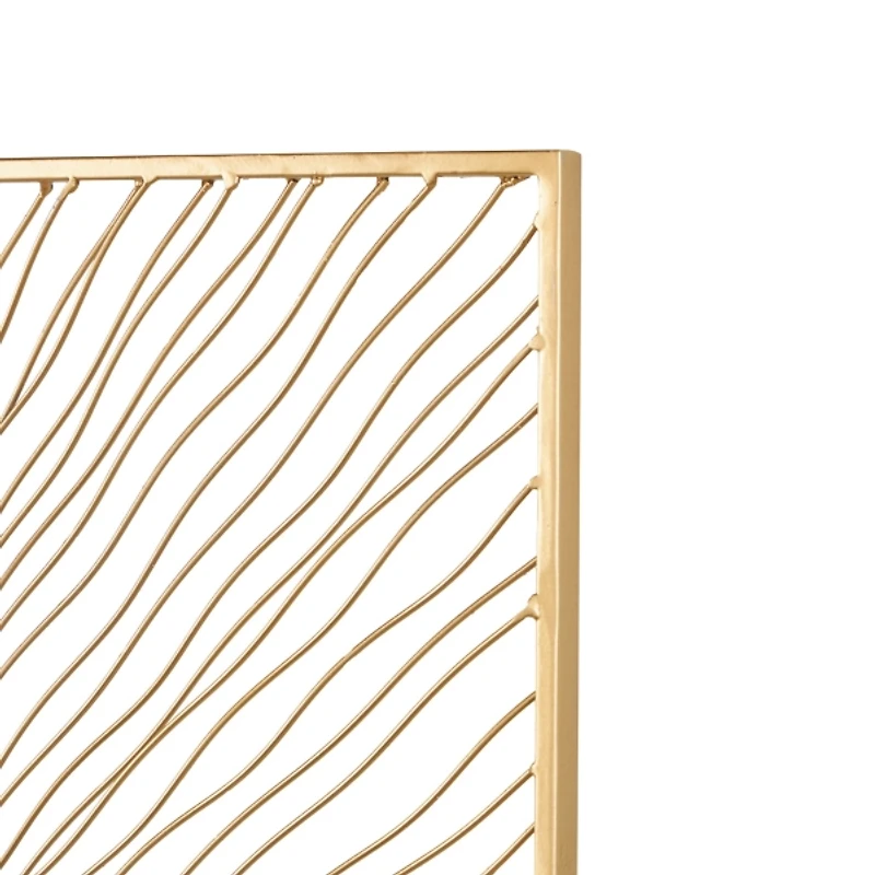 Gold & White Metal Sunburst Wall Plaques, Set of 2