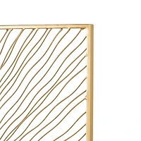 Gold & White Metal Sunburst Wall Plaques, Set of 2