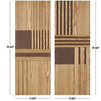 Natural Wood Geometric 2-pc. Wall Panel Set, 12x31