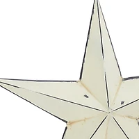White Metal Star Wall Plaques, Set of 2
