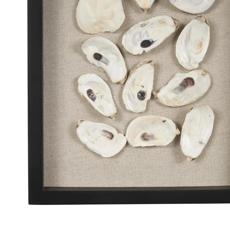 Oyster Shell Panel Framed Wall Plaque