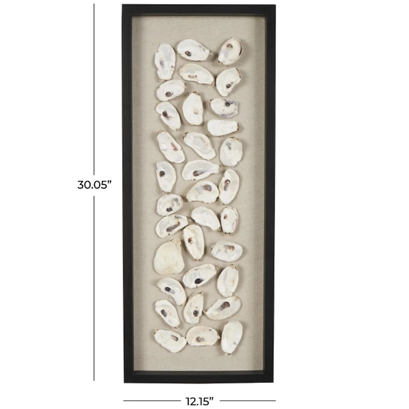 Oyster Shell Panel Framed Wall Plaque