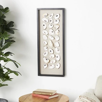 Oyster Shell Panel Framed Wall Plaque