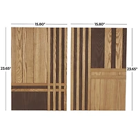 Natural Wood Geometric 2-pc. Wall Panel Set