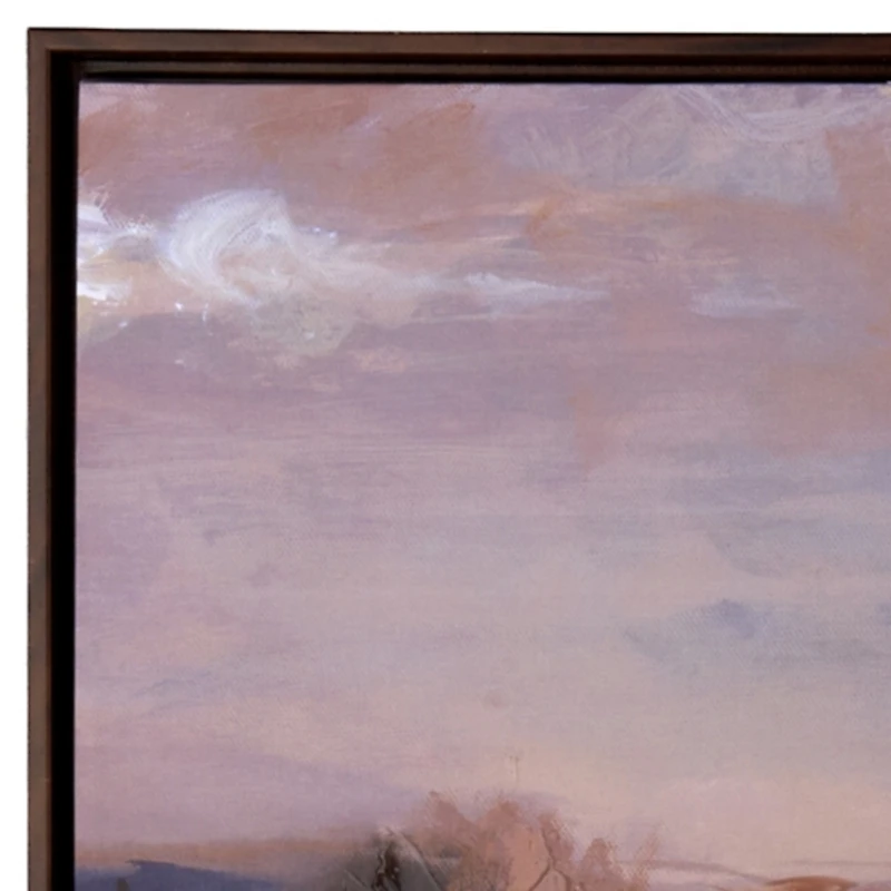 Three Trees Framed Canvas Art Print