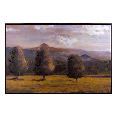 Three Trees Framed Canvas Art Print