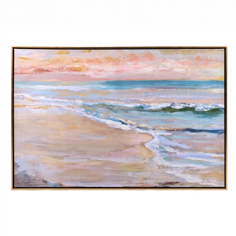 Where Sky Meets Water Framed Canvas Art Print