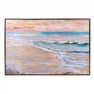 Where Sky Meets Water Framed Canvas Art Print