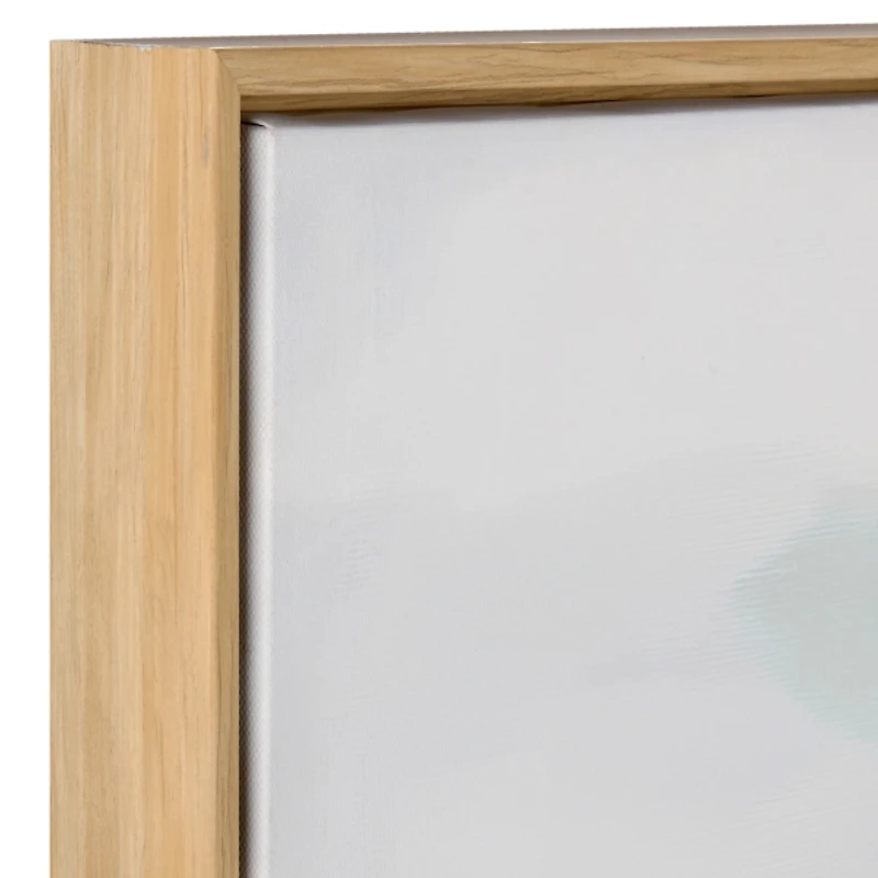 Blue Abstract Mountain Framed Canvas Art Print