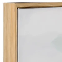 Blue Abstract Mountain Framed Canvas Art Print