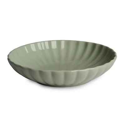 Sage Petal Ceramic Dinner Bowl