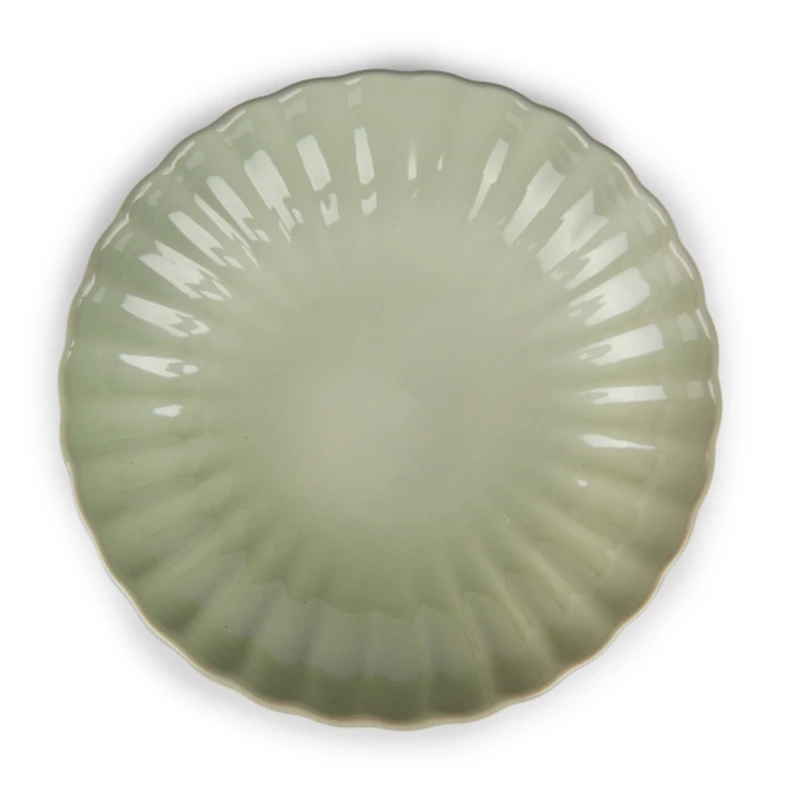 Sage Petal Ceramic Dinner Bowl