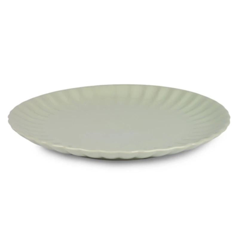 Sage Petal Ceramic Dinner Plate
