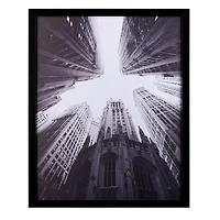 Black & White City View Framed Art Print