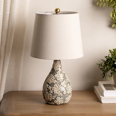 Slate Floral Ceramic Table Lamp