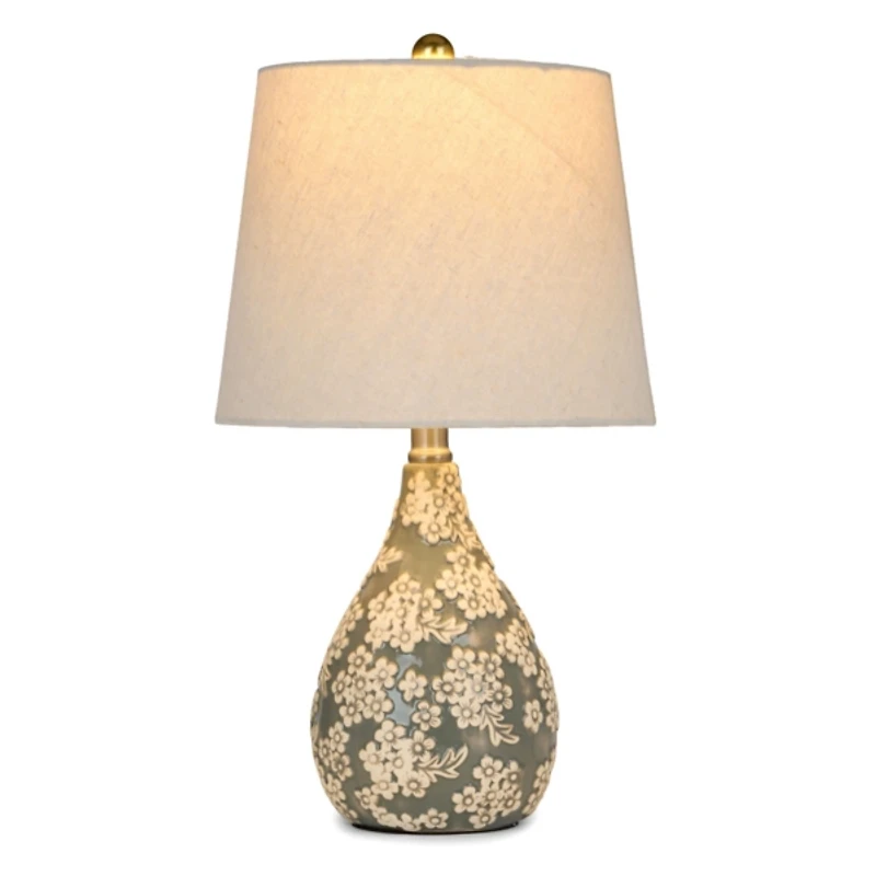 Slate Floral Ceramic Table Lamp