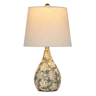 Slate Floral Ceramic Table Lamp