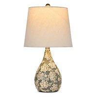 Slate Floral Ceramic Table Lamp