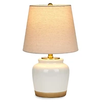 Cream with Natural Base Ceramic Table Lamp
