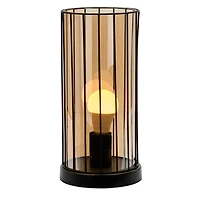 Metal Cage with Amber Glass Uplight
