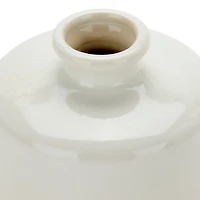 Cream Two Tone Glazed Ceramic Vase