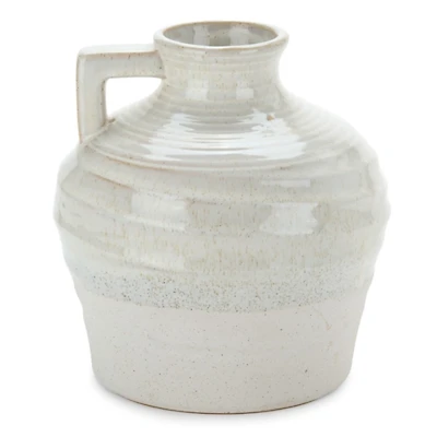 Gray and White Ceramic Jug Vase