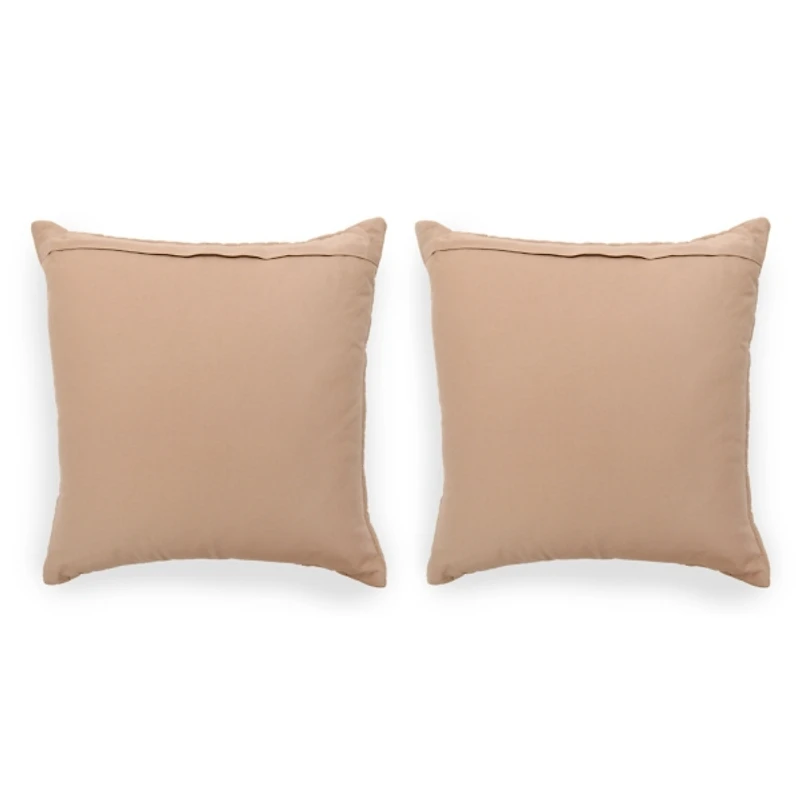 Taupe Quilted Gauze Pillows, Set of 2